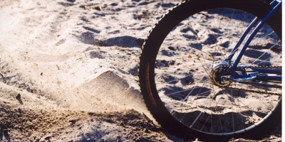 Sand Dragster bicycle power in sand. bMHR